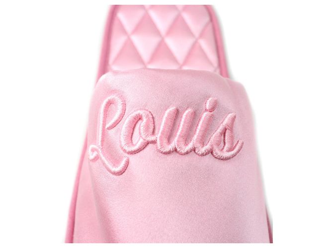 Mules in satin Louis Vuitton LV Sweet Line Rosa - vista 9