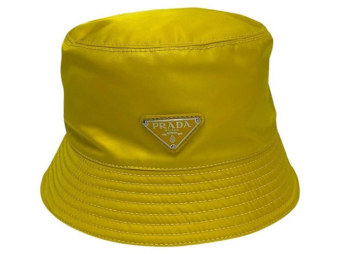 Cappello bucket in Re-Nylon Prada Giallo - vista 2