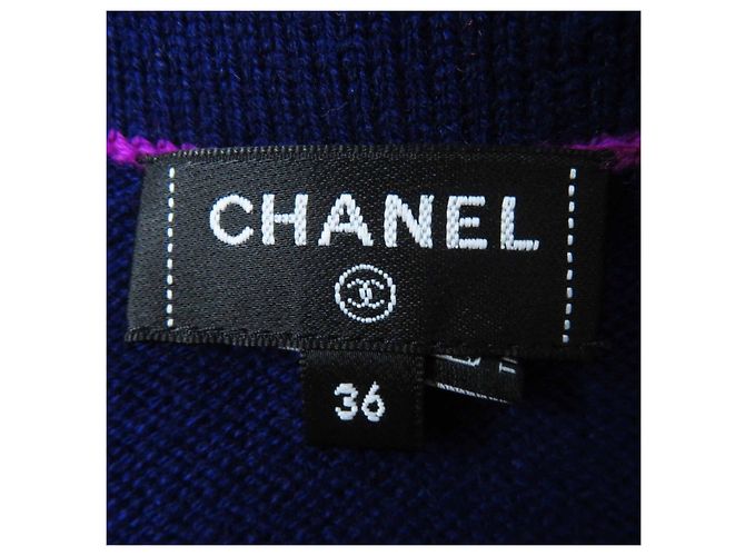 Cárdigan largo de cachemira Chanel 23AW P75656 Azul - vista 7