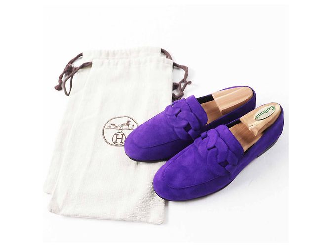 Mocasines Hermès Púrpura - vista 2
