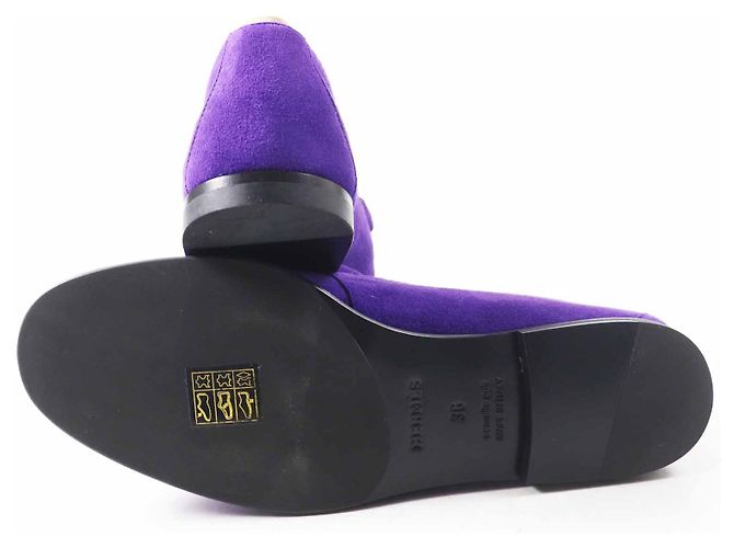 Mocasines Hermès Púrpura - vista 5