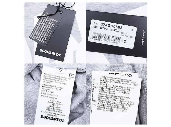 Autre Marque Camiseta de mezcla de algodón DSQUARED2 Gris - vista 10