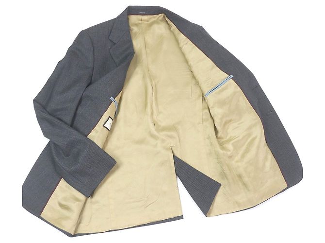 Blazer de lana a medida Gucci Castaño Gris - vista 3