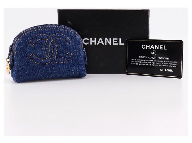 Bolso de denim Chanel Coco Mark Azul - vista 11