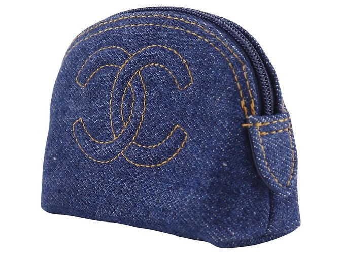 Bolso de denim Chanel Coco Mark Azul - vista 2