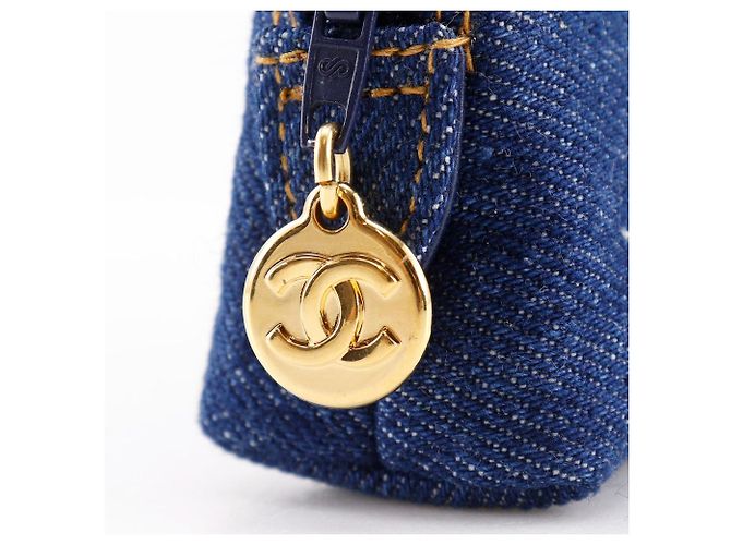 Bolso de denim Chanel Coco Mark Azul - vista 8