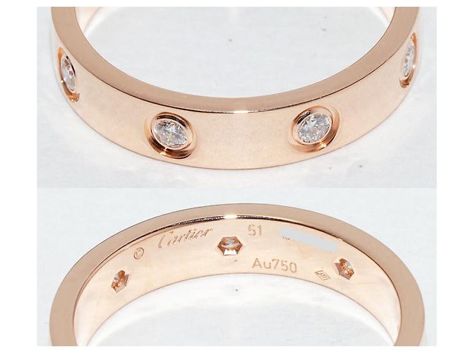 Cartier Love Ring Au750 mit Diamant Größe 11 Pink - Ansicht 5