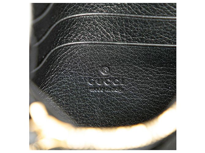 Gucci Blondie Leder Schultertasche mit Kette Schwarz Golden - Ansicht 10
