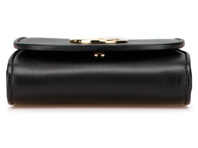 Gucci Blondie Leder Schultertasche mit Kette Schwarz Golden - Ansicht 3
