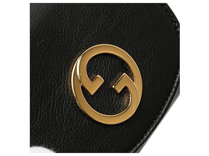 Gucci Blondie Leder Schultertasche mit Kette Schwarz Golden - Ansicht 4