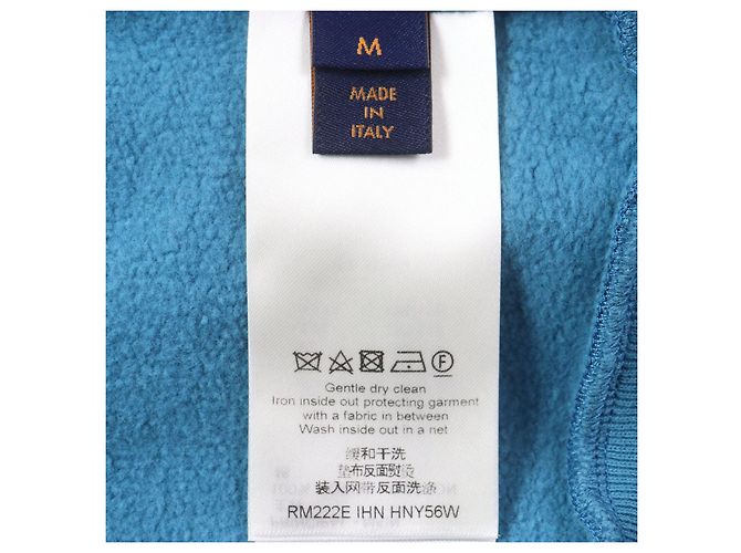 Sudadera con capucha Louis Vuitton Signature de algodón bordada Azul - vista 7