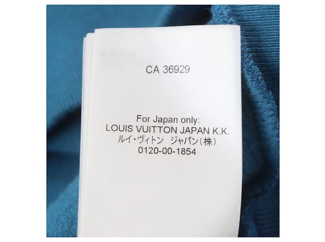 Sudadera con capucha Louis Vuitton Signature de algodón bordada Azul - vista 9