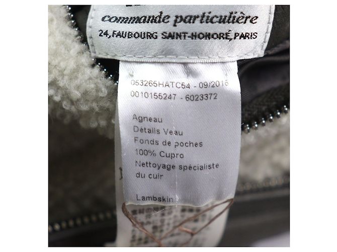 Giacca in pelle di pecora Hermès Grigio Grigio antracite - vista 15