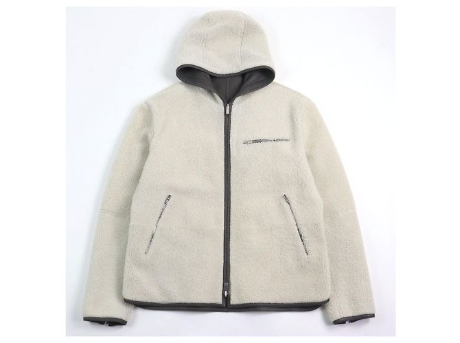 Giacca in pelle di pecora Hermès Grigio Grigio antracite - vista 4