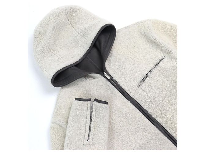 Giacca in pelle di pecora Hermès Grigio Grigio antracite - vista 5
