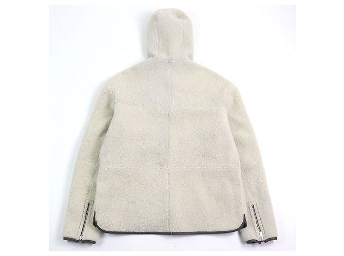 Giacca in pelle di pecora Hermès Grigio Grigio antracite - vista 6