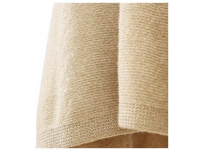 Falda sirena de punto con lamé Chanel Beige - vista 12