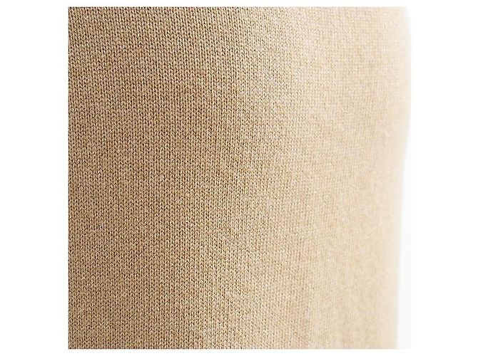 Falda sirena de punto con lamé Chanel Beige - vista 8