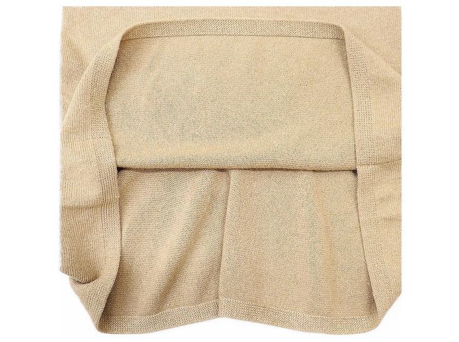 Falda sirena de punto con lamé Chanel Beige - vista 9