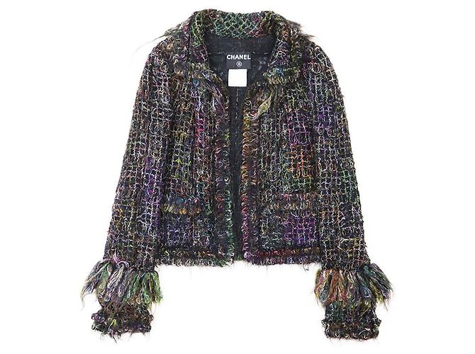 Chaqueta de mezcla de mohair Chanel 03A P22059 Multicolor - vista 11
