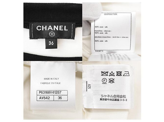 Blusa 100% Seda Chanel P63168 Negro Dorado - vista 10