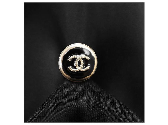 Blusa 100% Seda Chanel P63168 Negro Dorado - vista 3