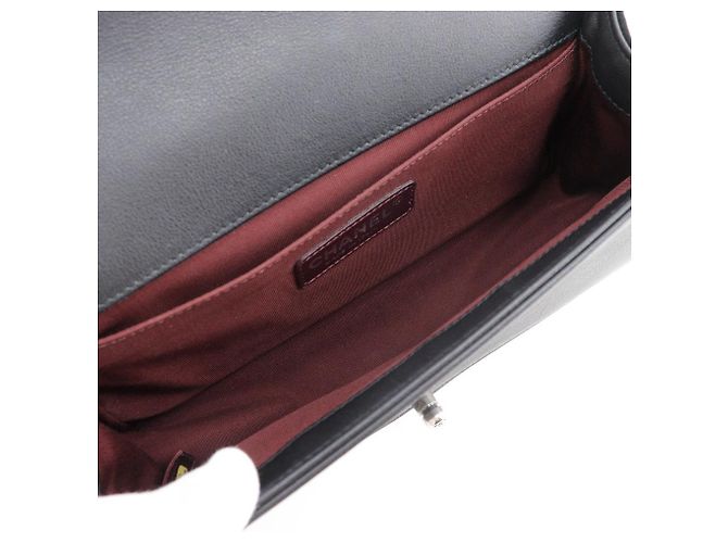 Borsa a Spalla 2 in 1 in Pelle Vellutata Chanel Boy Chanel 25 Nero - vista 8