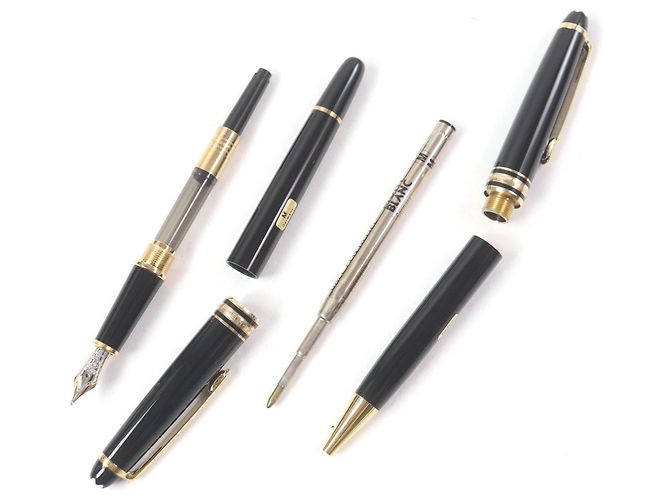 Montblanc 14K 2-in-1 Füllfederhalter und Kugelschreiber Set Schwarz - Ansicht 3