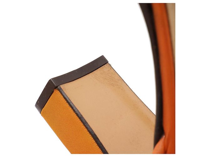 Sandali in pelle e nylon Hermès Arancione - vista 6
