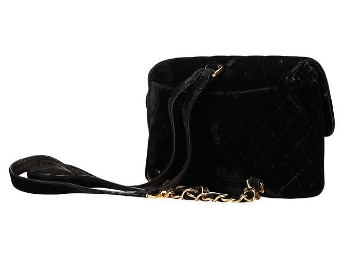 Timeless Chanel Matelassé 25 Veloursleder Rucksack Schwarz - Ansicht 2