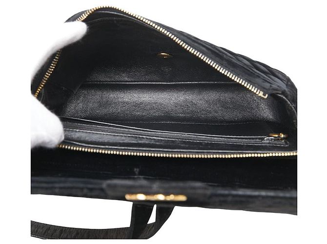 Timeless Chanel Matelassé 25 Veloursleder Rucksack Schwarz - Ansicht 9