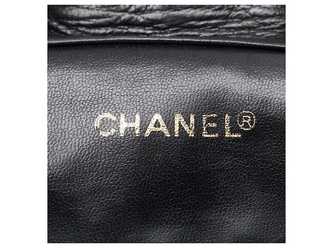 Timeless Chanel Matelassé Lammfell Rucksack Schwarz - Ansicht 10