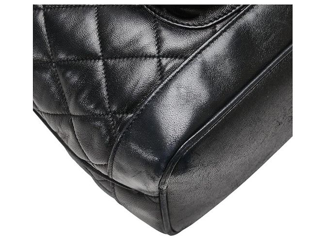 Timeless Chanel Matelassé Lammfell Rucksack Schwarz - Ansicht 4
