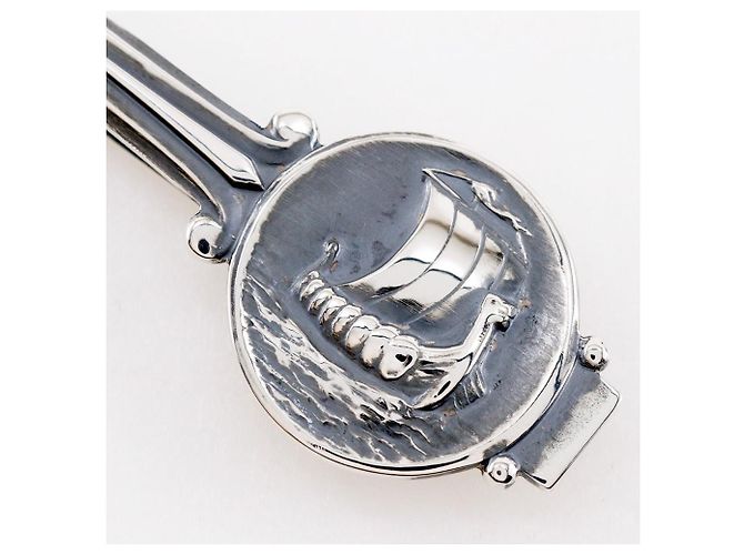 Autre Marque Clip per cravatta in argento 925 con motivo nave a vela Georg Jensen - vista 3