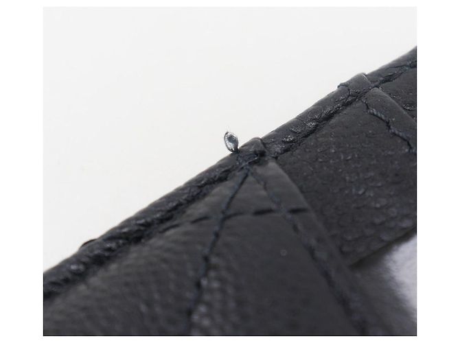Tarjetero de caviar matelassé Chanel Negro - vista 10