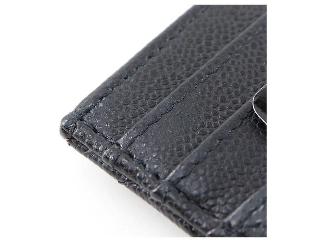 Tarjetero de caviar matelassé Chanel Negro - vista 7
