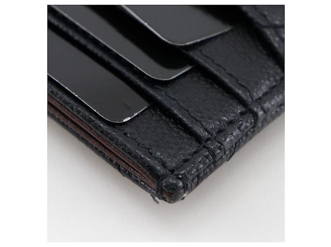 Tarjetero de caviar matelassé Chanel Negro - vista 9