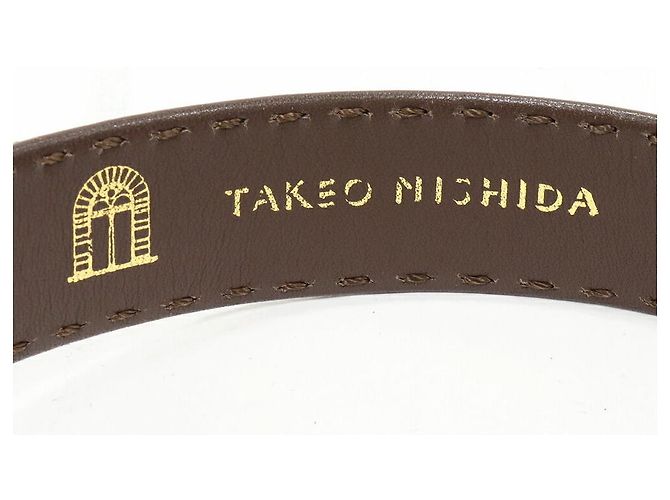 Autre Marque Cinturón de cocodrilo Takeo Nishida Castaño - vista 3