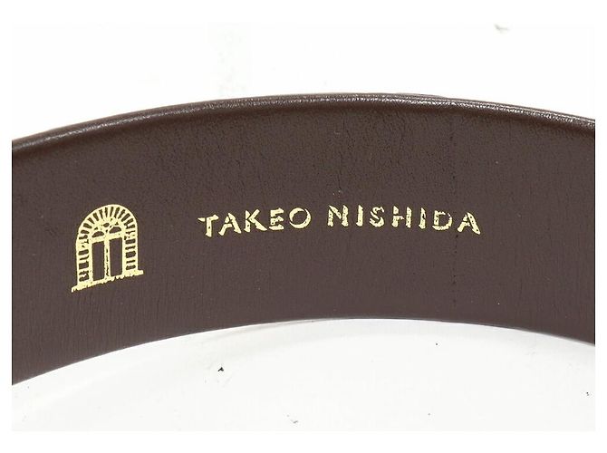 Autre Marque Cinturón de cocodrilo Takeo Nishida Castaño - vista 3