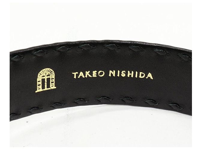 Autre Marque Cinturón de cocodrilo Takeo Nishida Negro - vista 3