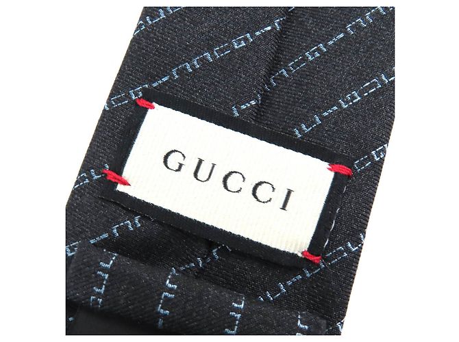 Gucci Wool Tie Grey Dark grey - view 6