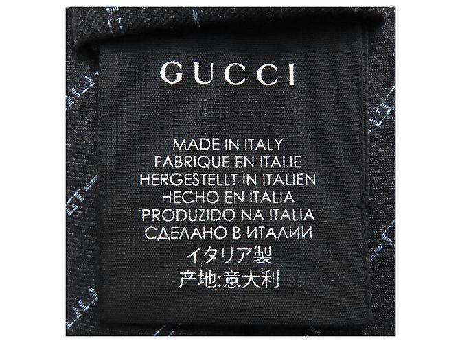 Gucci Wool Tie Grey Dark grey - view 7