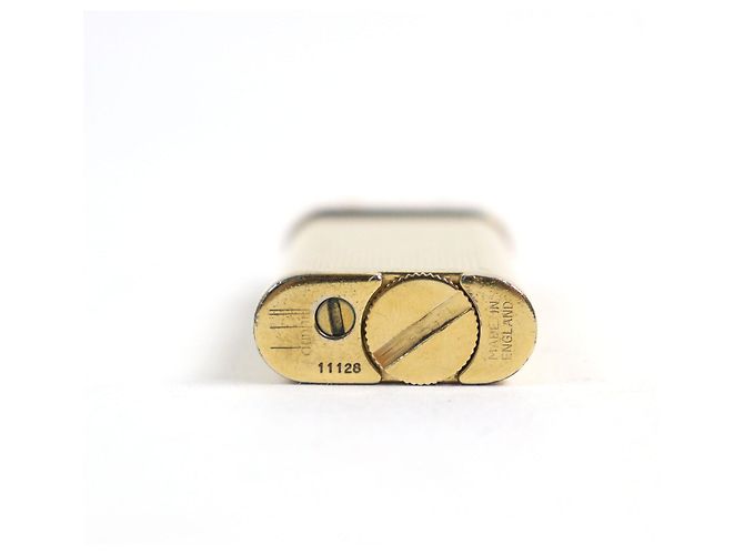 Alfred Dunhill Dunhill einzigartiger Hammer-Typ Streifenmuster Feuerzeug Golden - Ansicht 5