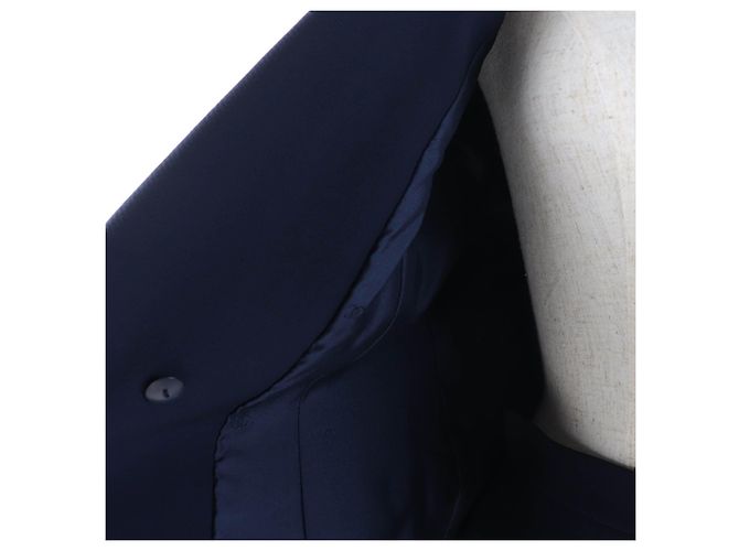 Chanel COCO Mark Button Wool 2way Jacket Skirt Blue Navy blue - view 5