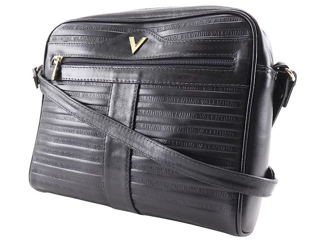 Autre Marque Borsa 2 in 1 in pelle con logo V di Mario Valentino Nero - vista 2