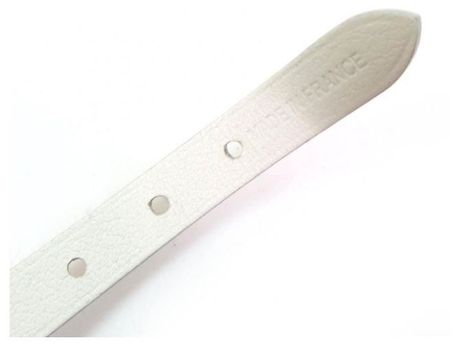 Bracelete Mole Hermès de couro Tamanho 17 Branco - vista 8