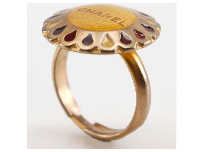 Chanel Ring mit Blumenmotiv Golden - Ansicht 3