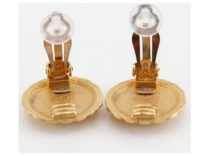 Orecchini con motivo floreale Chanel D'oro - vista 4