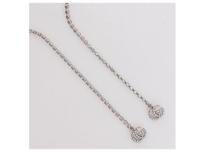 Fascia argentata Gucci GG x Rhinestone per donne Argento - vista 3