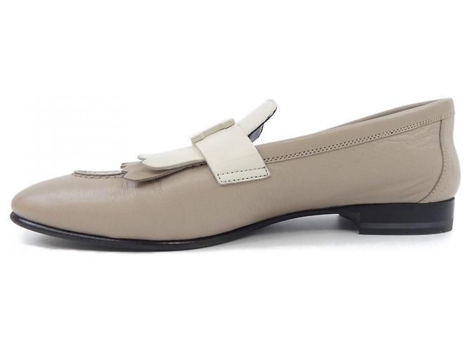 Hermès Mocassini Hermes Chevre Bianco Grigio - vista 2